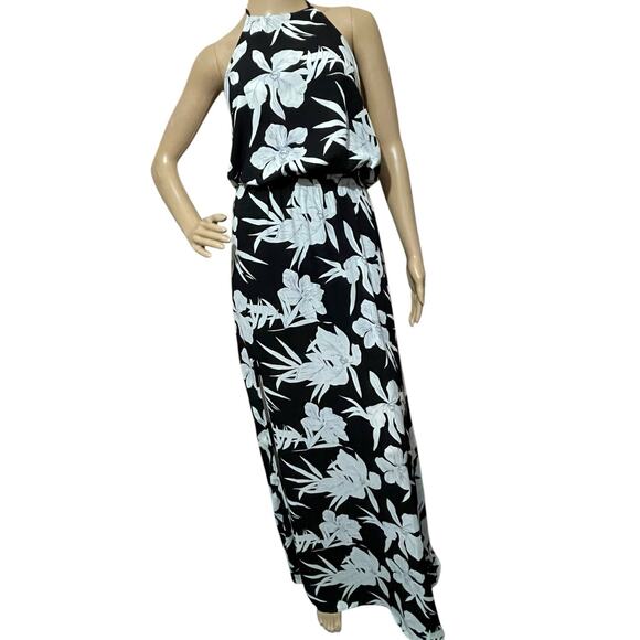 Show Me Your Mumu Heather Halter Maxi Dress in Lily Collins Tropical Print XS - Picture 2 of 7